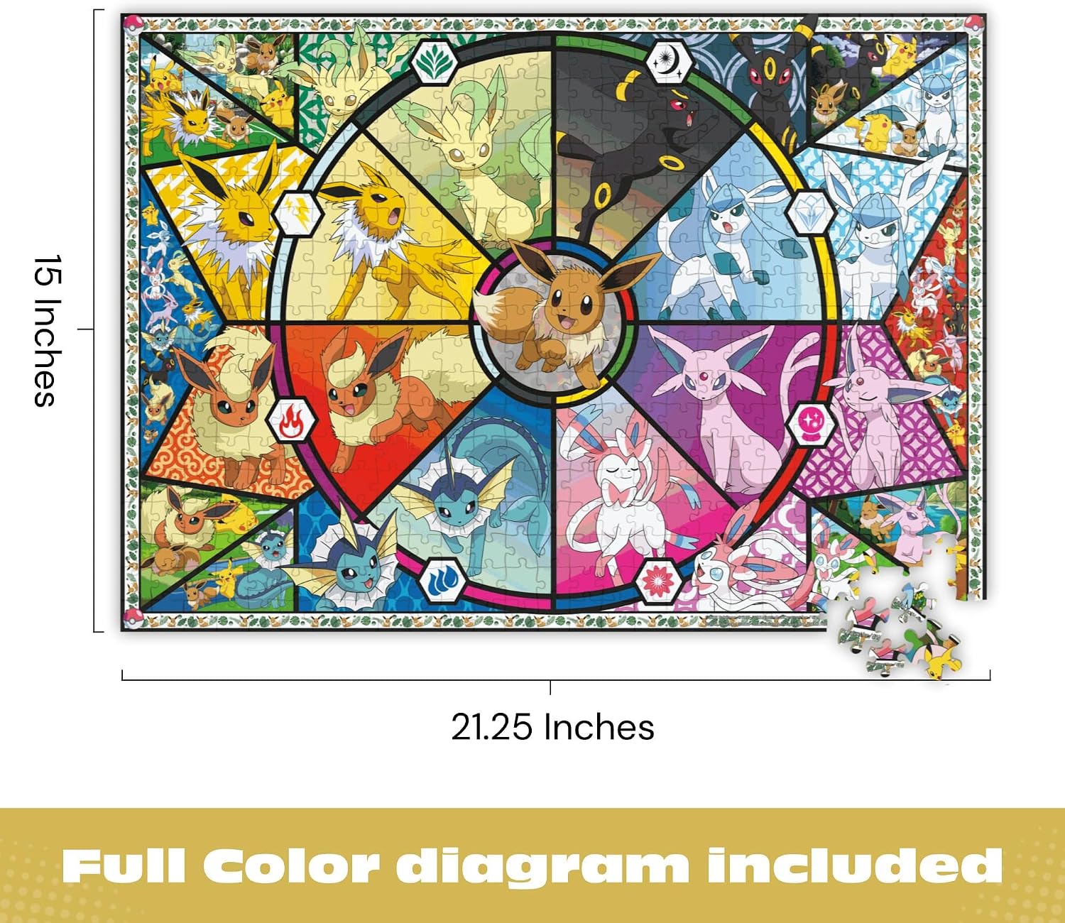 Pokémon Eevee Evolutions Puzzle 500 Piece – Buffalo Games Jigsaw Puzzle