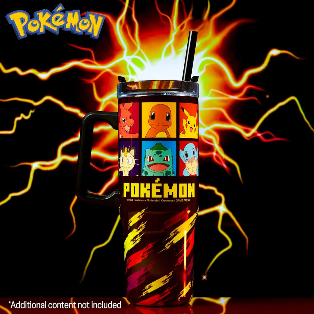 Pokémon Insulated Tumbler for Kids – Stainless Steel Cup with Straw & Handle