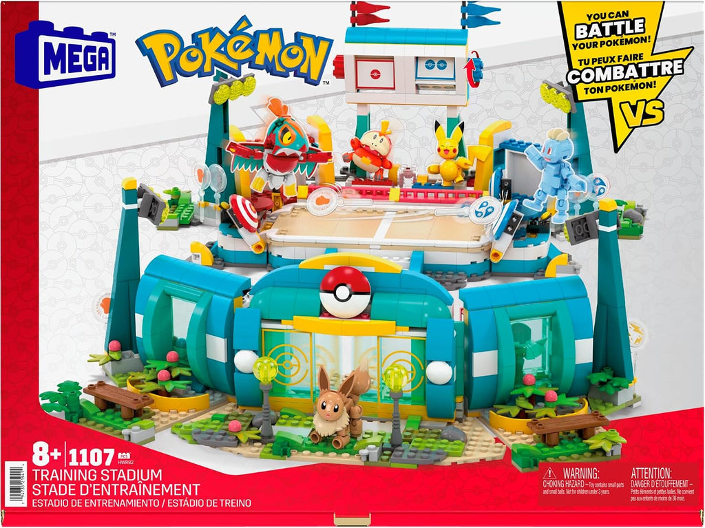 MEGA Pokémon Training Stadium Building Set – 1101 Pieces with 5 Figures & Battle Play