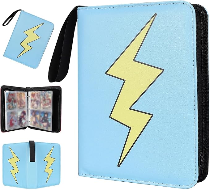 Trading Card Binder 400 Cards – Zippered Card Holder for Game & Sports Cards