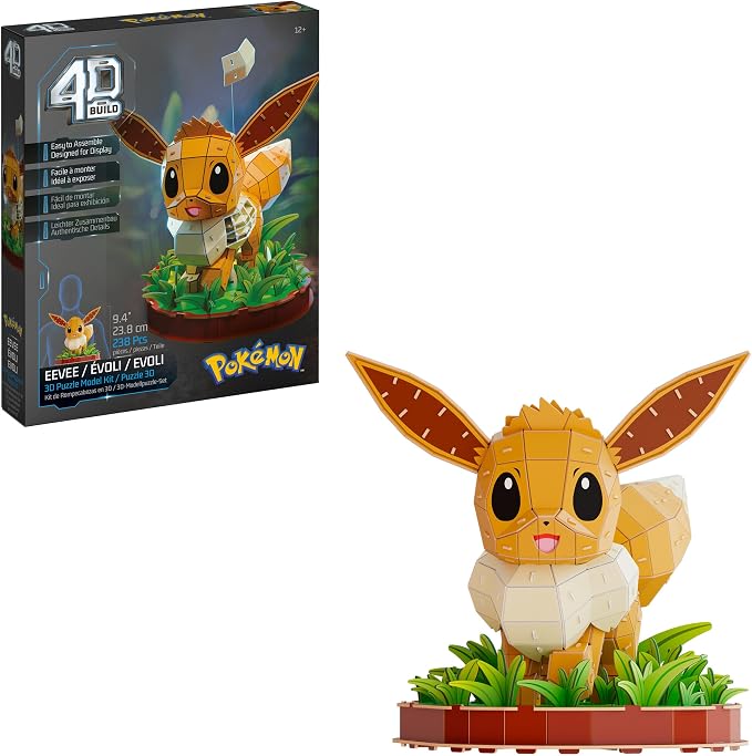 4D Build Pikachu 3D Puzzle – Pokémon Model Kit with 201 Pieces for Display