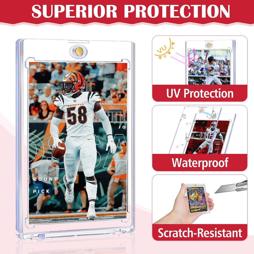 Magnetic Card Holders 35pt 8-Pack – Clear Acrylic Case for Trading Cards