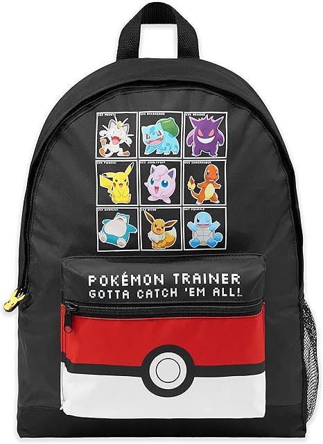 Pokémon Backpack for Kids – 15.7" School Bag with Pikachu & Characters