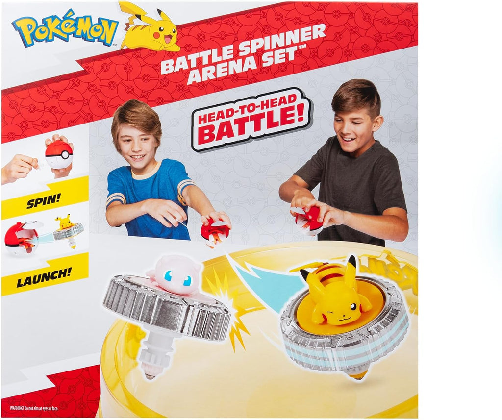 Pokémon Battle Spinner Arena Set – Pikachu & Mew Spinners with Launchers