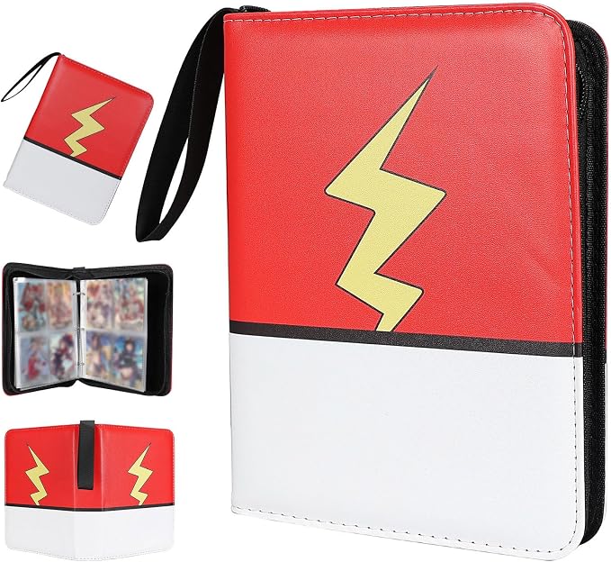 Trading Card Binder 400 Cards – Zippered Card Holder for Game & Sports Cards