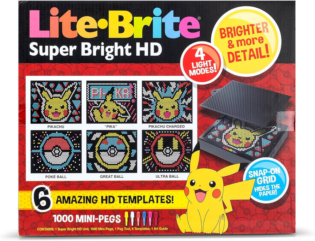 Pokémon Light-Up Peg Art Set – HD LED Grid Craft Kit with 1,000 Mini Pegs