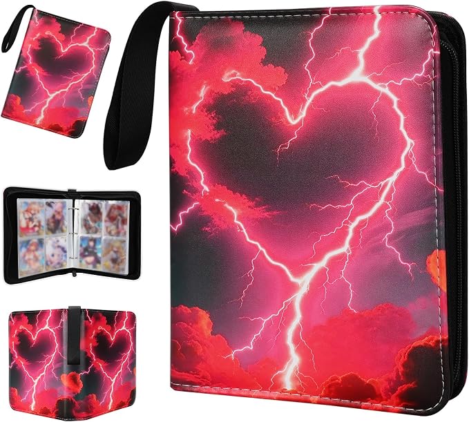 Trading Card Binder 400 Cards – Zippered Card Holder for Game & Sports Cards