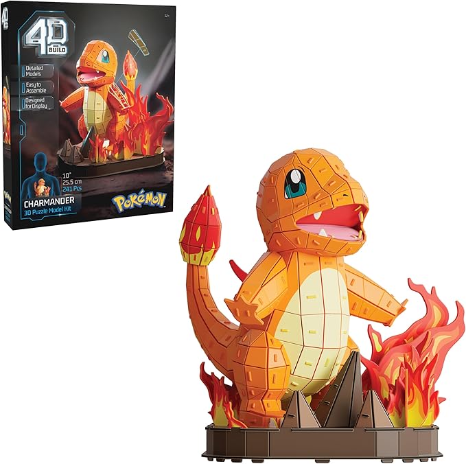 4D Build Pikachu 3D Puzzle – Pokémon Model Kit with 201 Pieces for Display