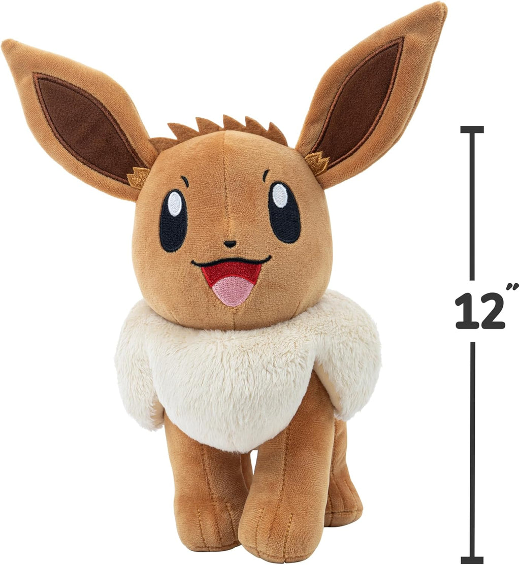 Pokémon Eevee Plush 12-Inch – Soft Cuddly Collectible Stuffed Animal (Eevee)