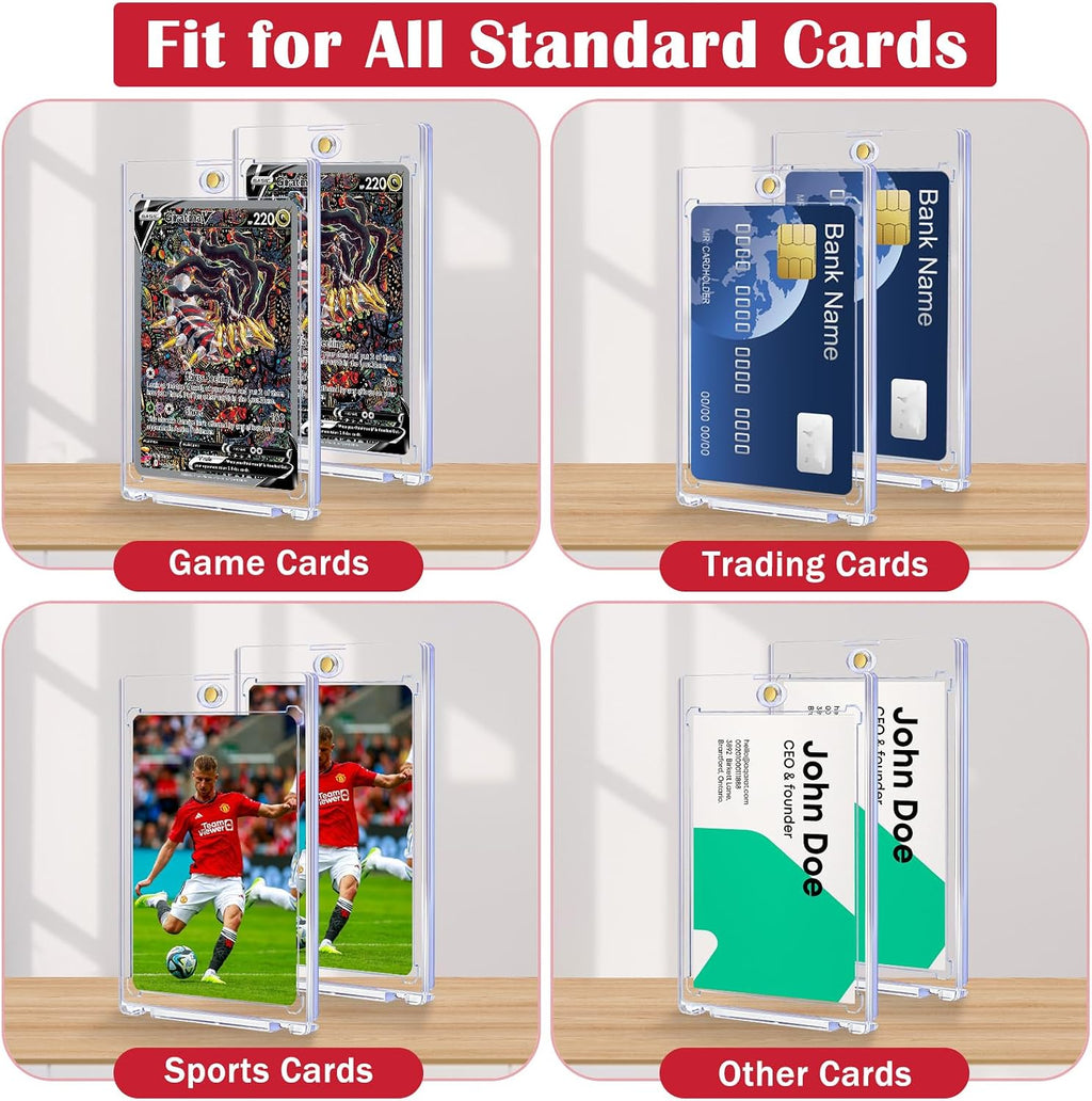 Magnetic Card Holders 35pt 8-Pack – Clear Acrylic Case for Trading Cards