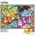 Pokémon Eevee Evolutions 500-piece Buffalo Games jigsaw puzzle with all eight evolutions