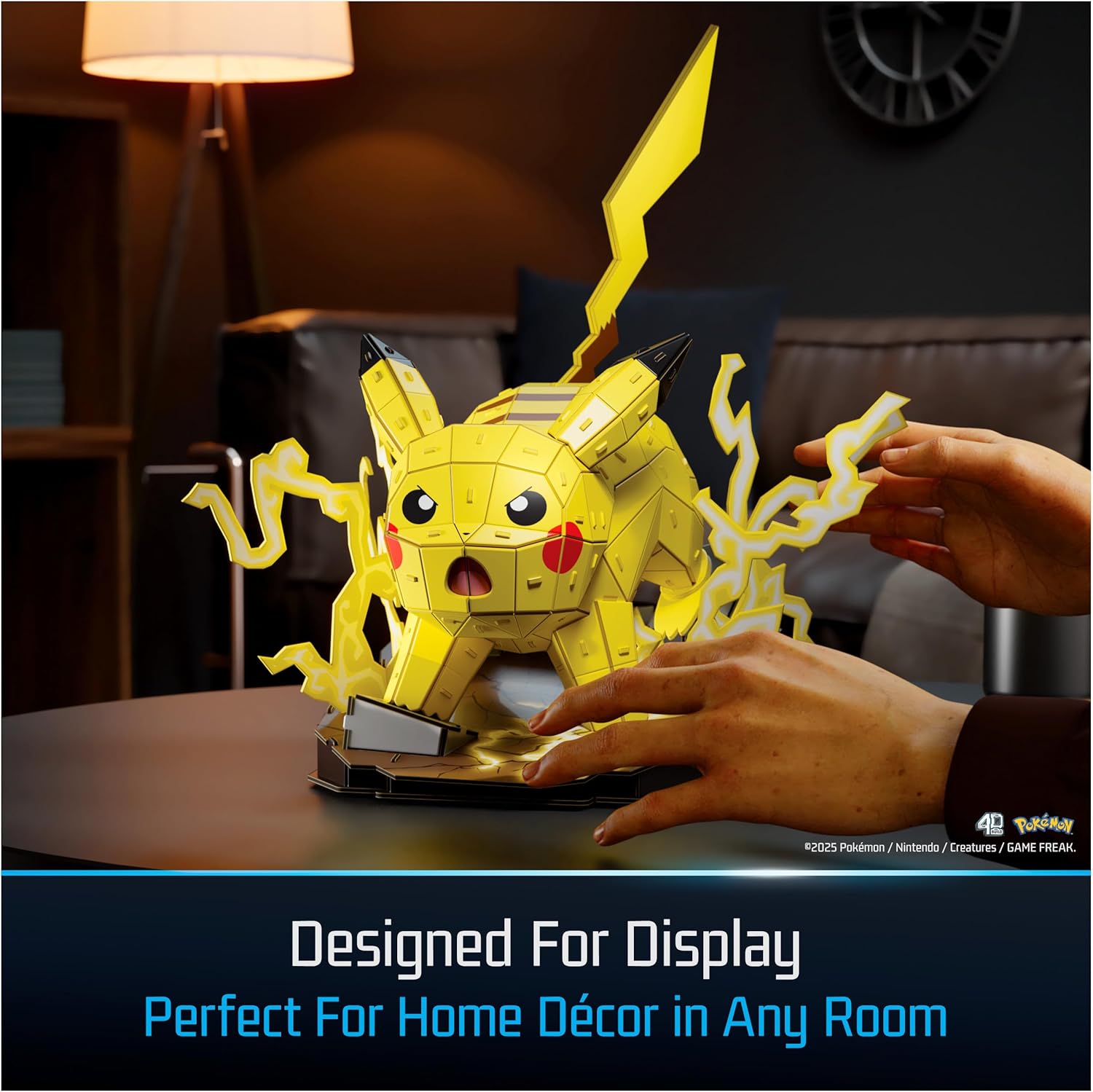 4D Build Pikachu 3D Puzzle – Pokémon Model Kit with 201 Pieces for Display