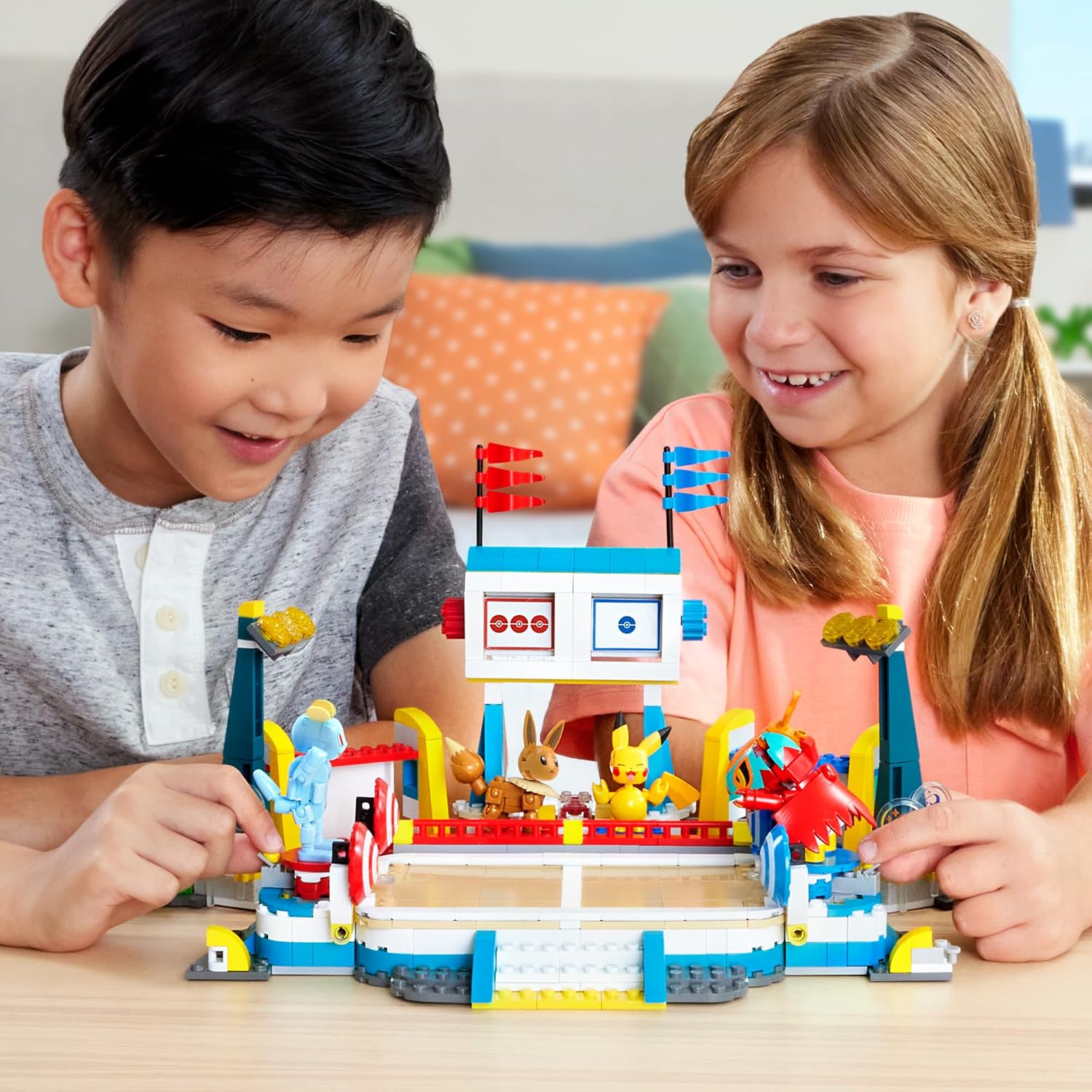MEGA Pokémon Training Stadium Building Set – 1101 Pieces with 5 Figures & Battle Play