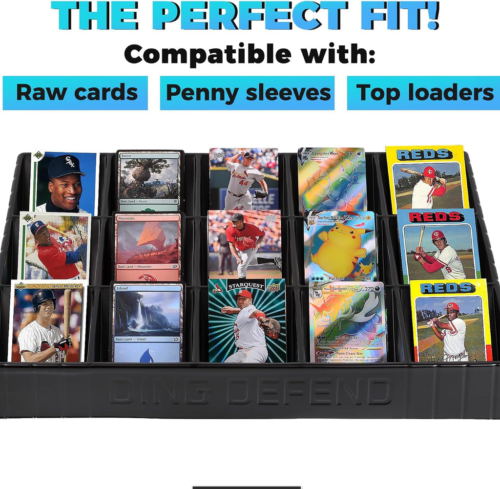 Trading Card Storage Tray – 15 Compartment Sorting Organizer for Sports Cards