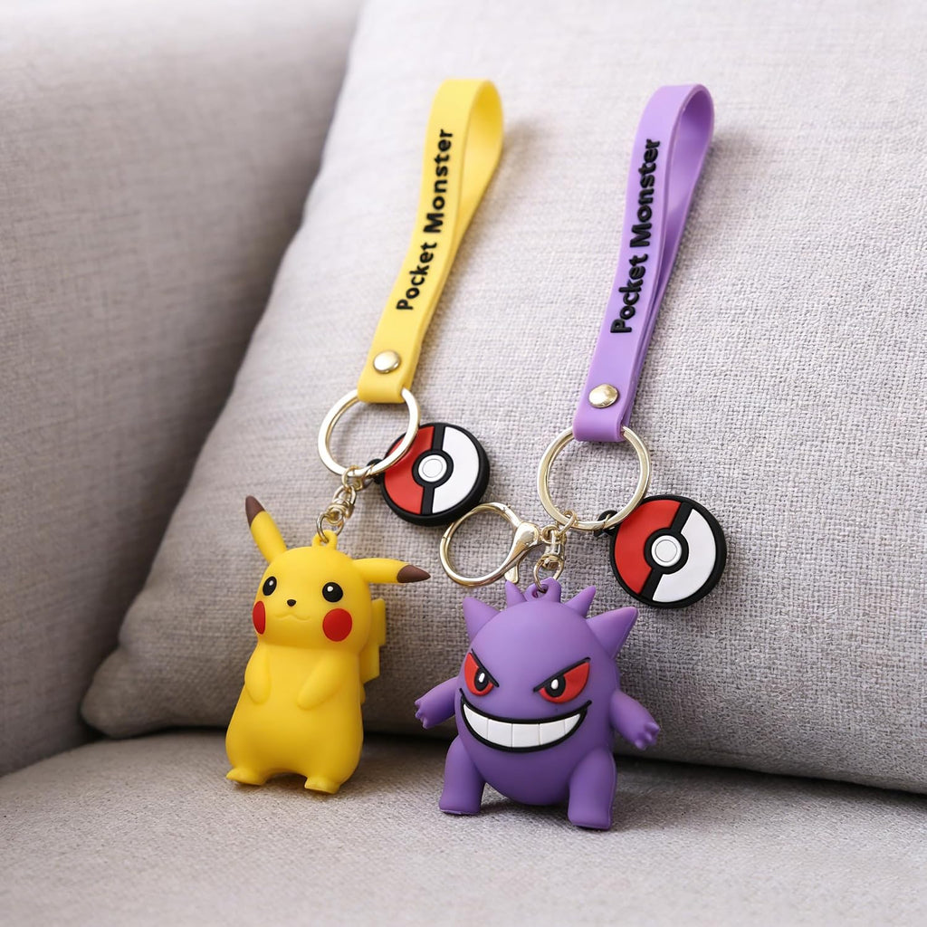Cute Cartoon Silicone Keychain – Soft Character Key Ring for Bags & Keys