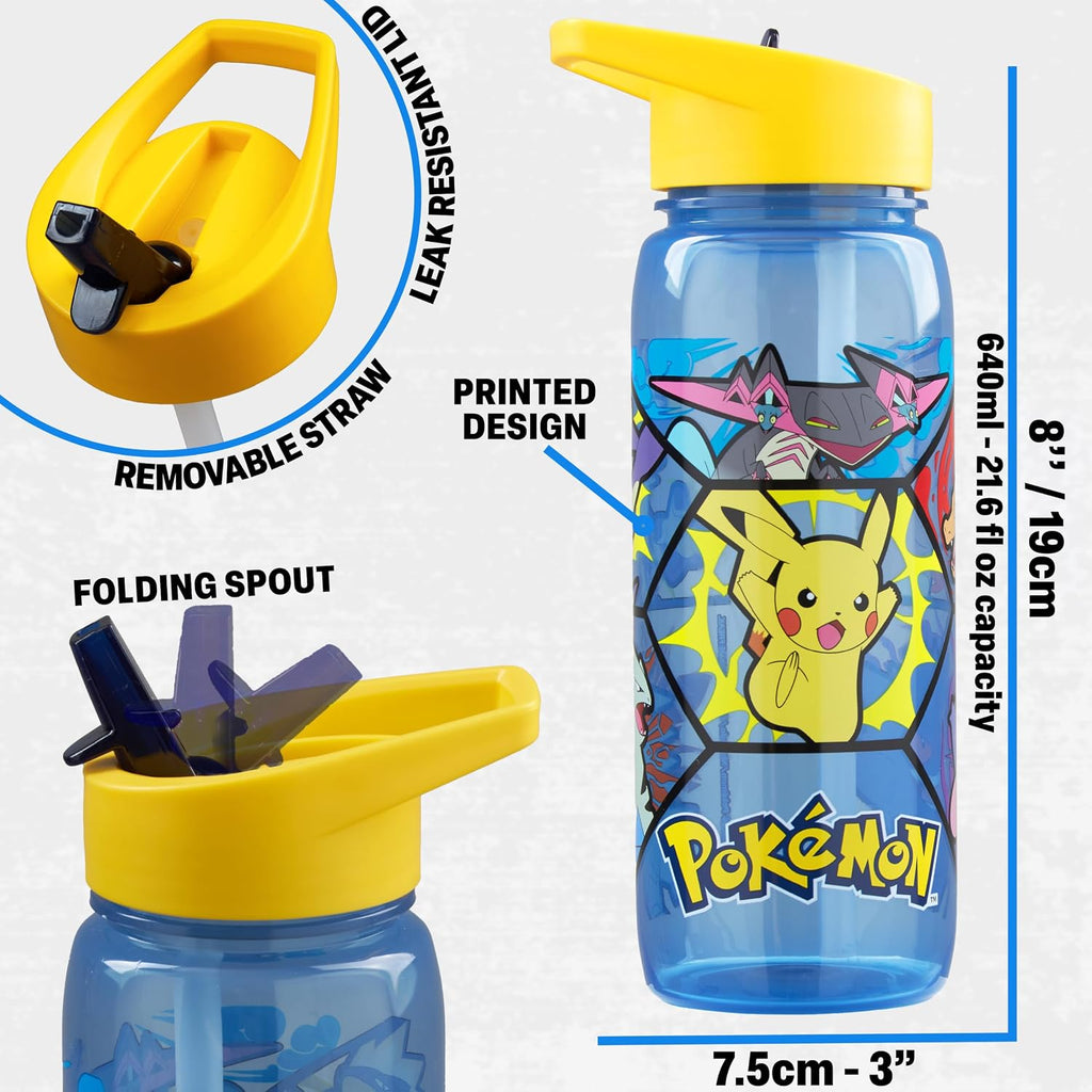 Pokémon 3-Piece Lunch Set – Insulated Lunch Bag, Bento Box & Water Bottle for Kids