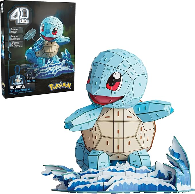 4D Build Pikachu 3D Puzzle – Pokémon Model Kit with 201 Pieces for Display