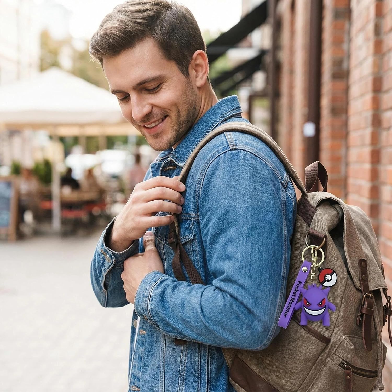 Cute Cartoon Silicone Keychain – Soft Character Key Ring for Bags & Keys