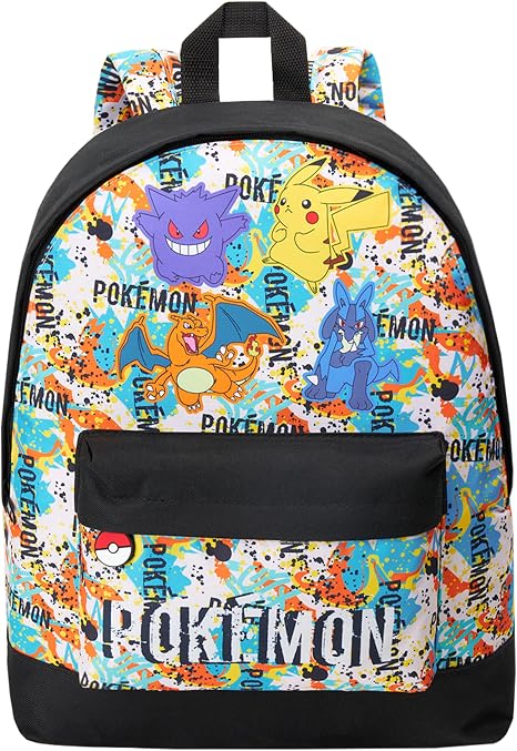 Pokémon Backpack for Kids – 15.7" School Bag with Pikachu & Characters