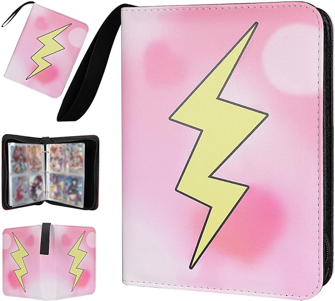 Trading Card Binder 400 Cards – Zippered Card Holder for Game & Sports Cards