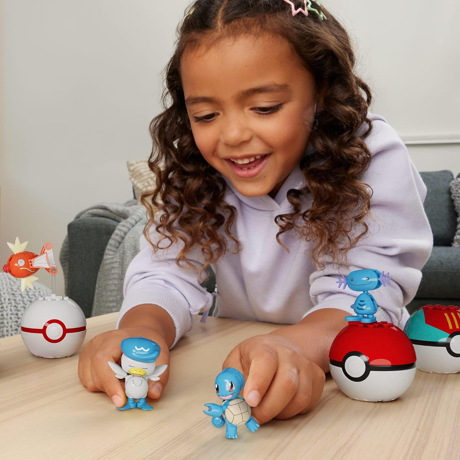 MEGA Pokémon Water-Type Building Set – 4 Buildable Poseable Figures with Poké Balls