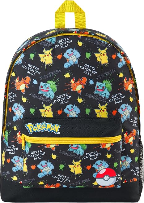 Pokémon Backpack for Kids – 15.7" School Bag with Pikachu & Characters
