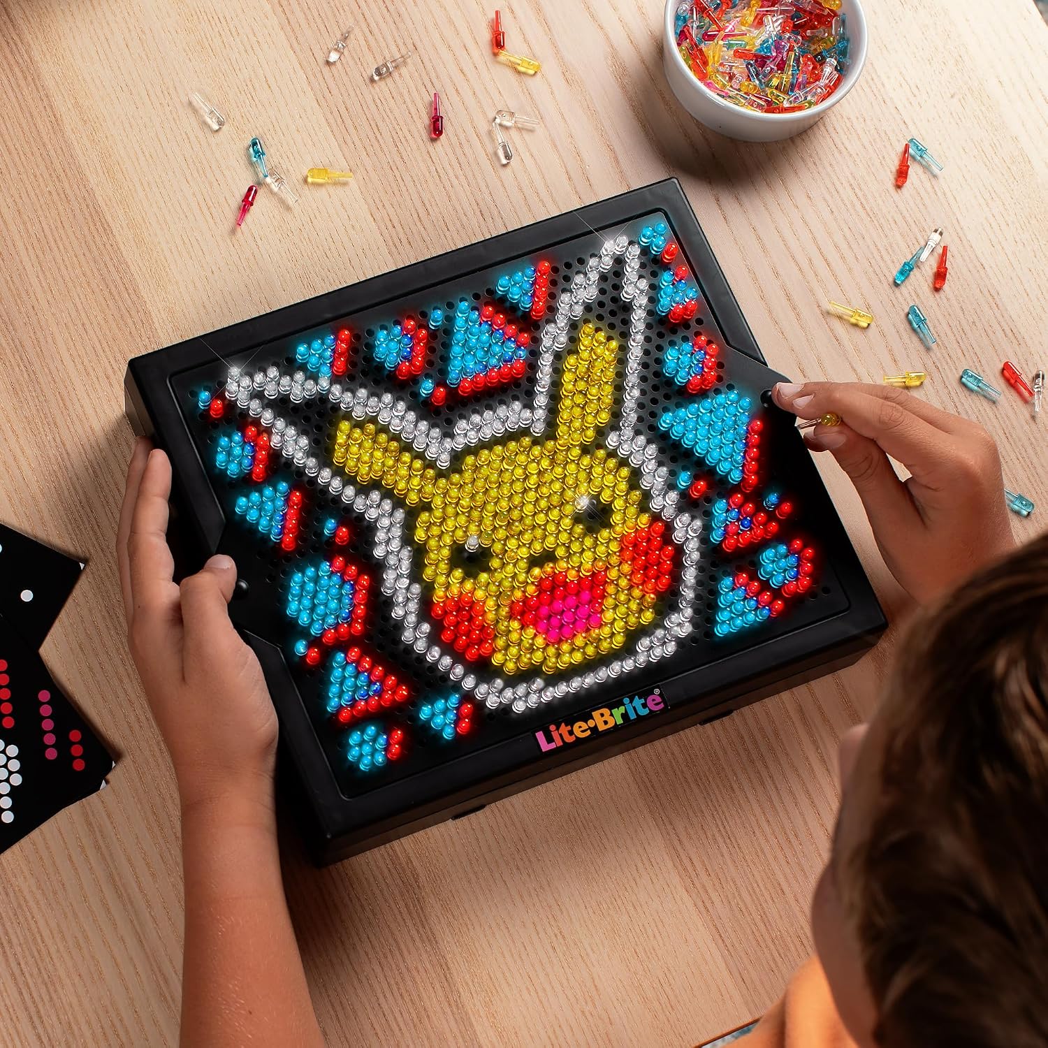 Pokémon Light-Up Peg Art Set – HD LED Grid Craft Kit with 1,000 Mini Pegs
