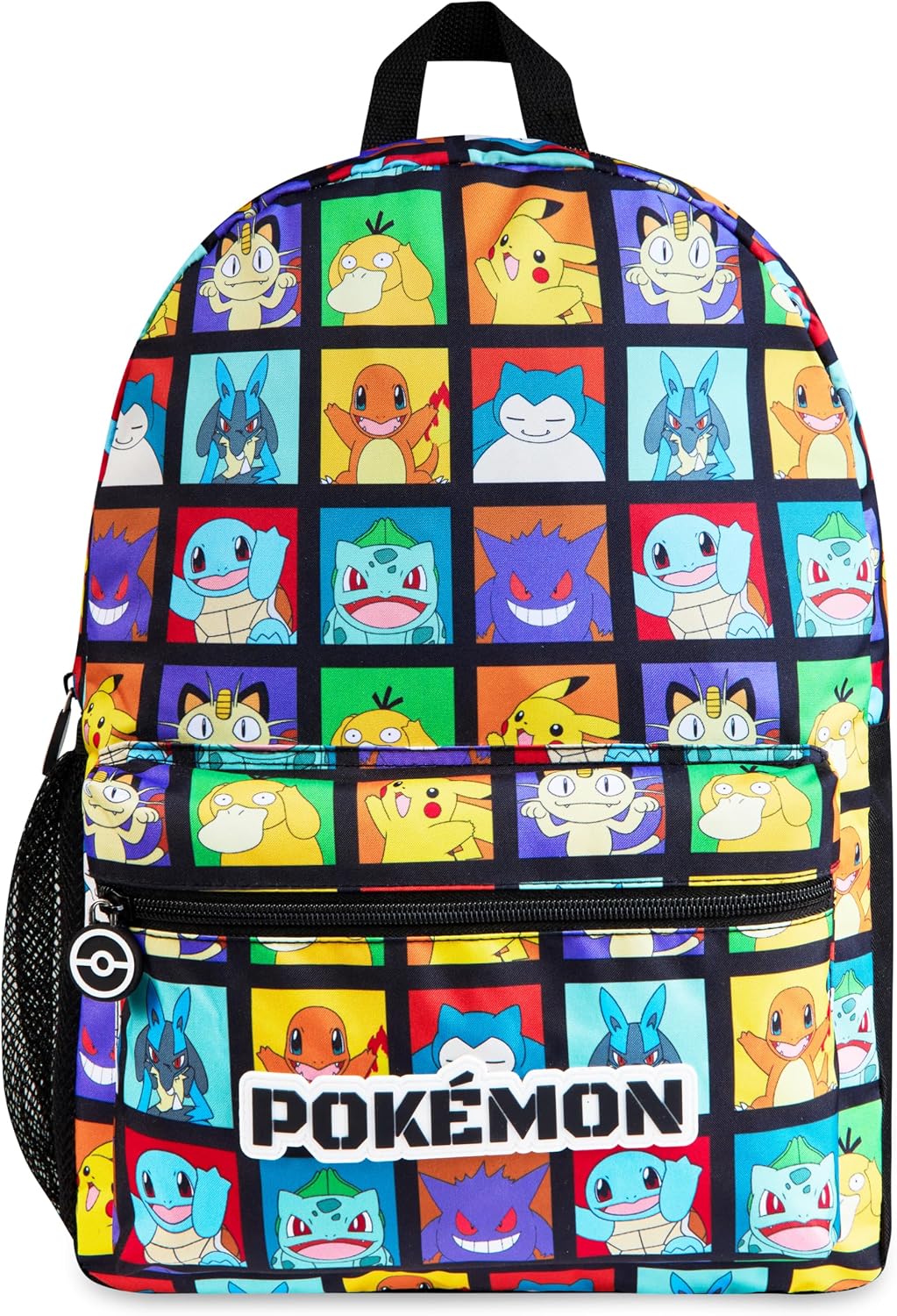 Pokémon character backpack school bag for kids with padded straps and multiple pockets