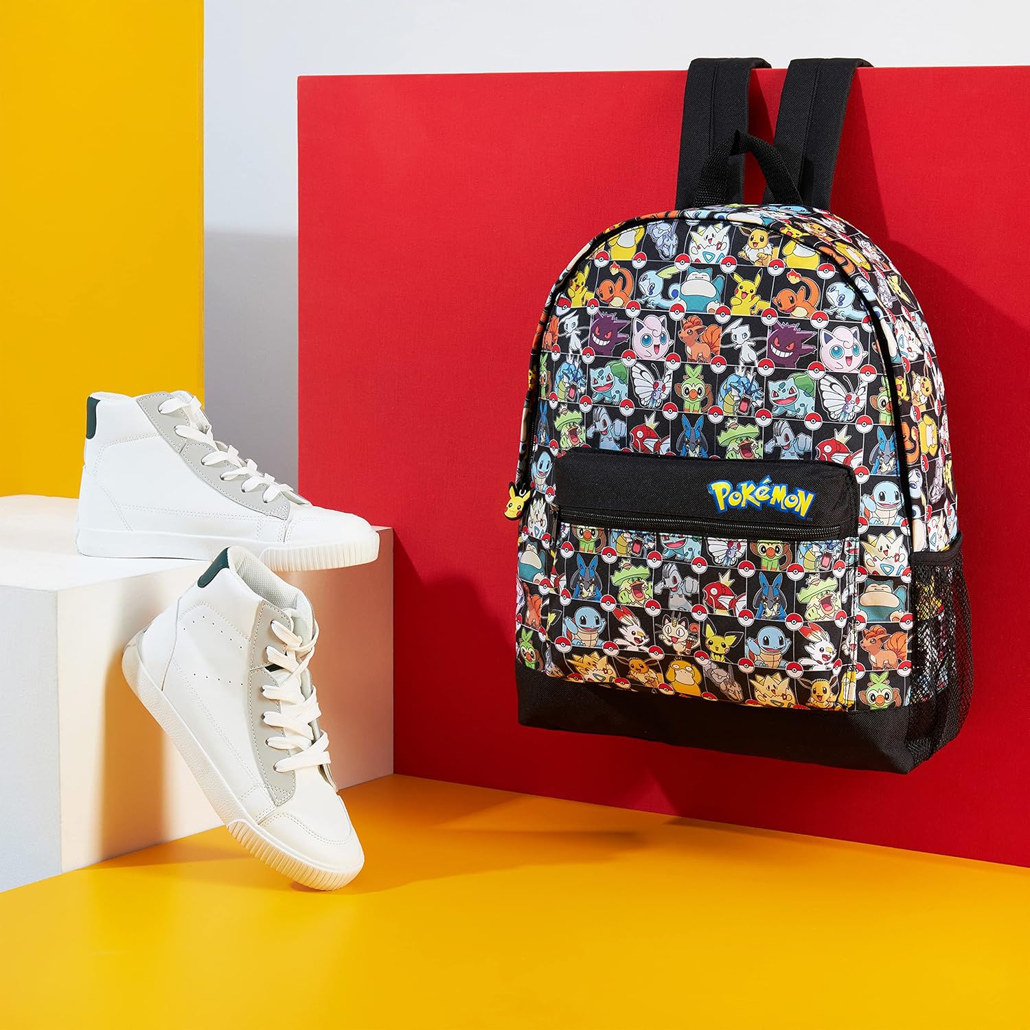 Pokémon Backpack for Kids – 15.7" School Bag with Pikachu & Characters