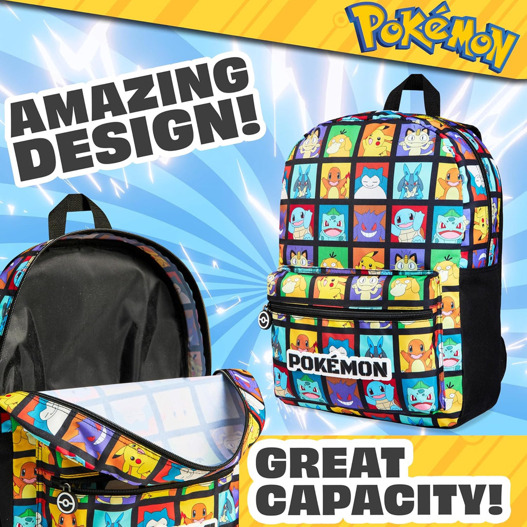 Pokémon Backpack for Kids – Roomy School Bag with Character Design
