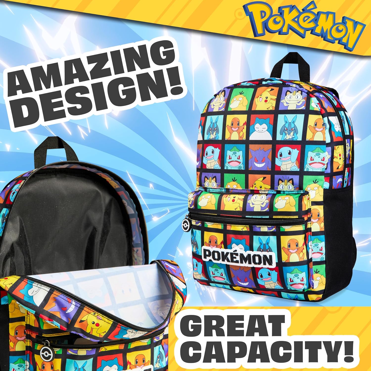 Pokémon Backpack for Kids – Roomy School Bag with Character Design