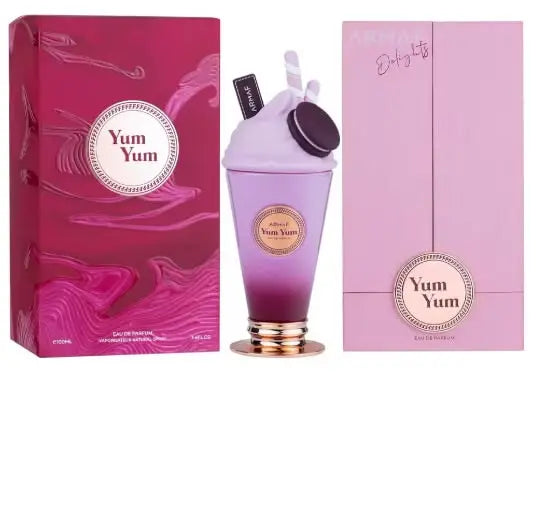Armaf Yum Yum Delights Eau de Parfum 3.4 oz spray bottle, long lasting sweet gourmand vanilla fragrance for women