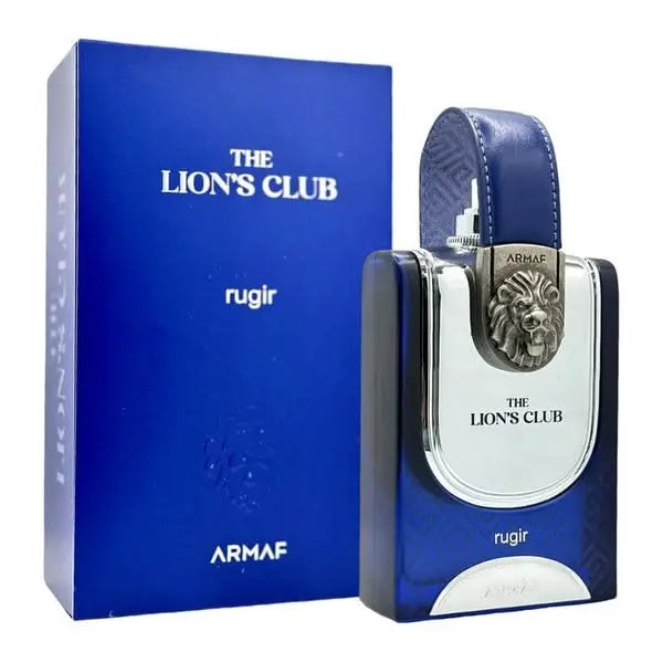 Armaf Lions Club Rugir Eau de Parfum 3.4 oz spray bottle, long lasting bold woody amber fragrance for men
