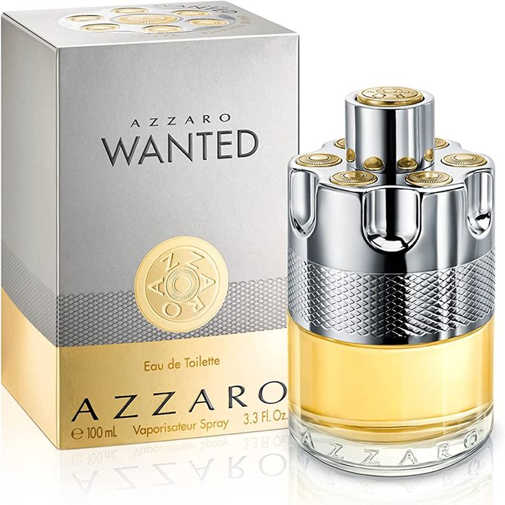 Azzaro Wanted Eau de Toilette bullet-shaped spray bottle 3.4 oz 100ml for men
