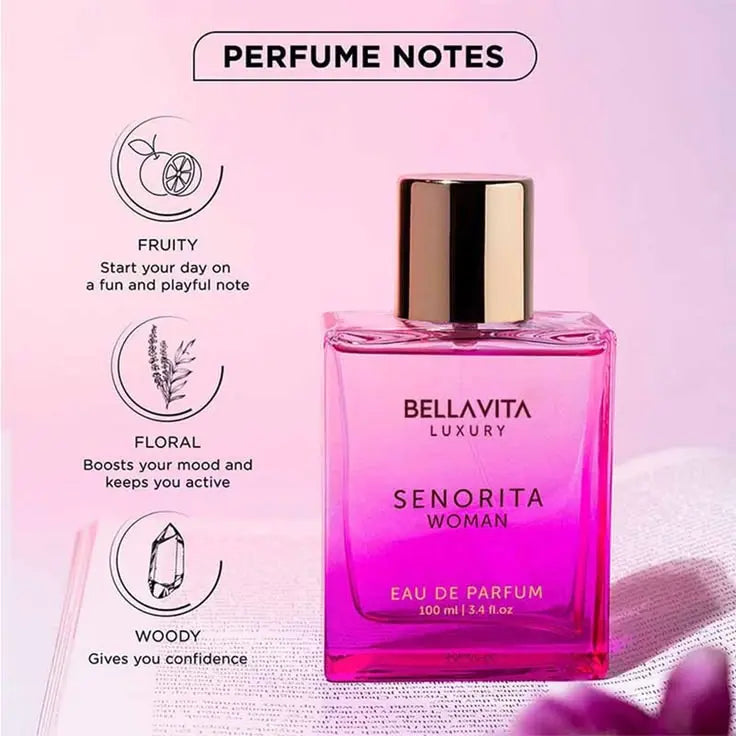 Bella Vita Luxury Senorita EDP 100ml - Women's Eau de Parfum Spray, Long Lasting Floral Fruity Fragrance HorizonHub Store