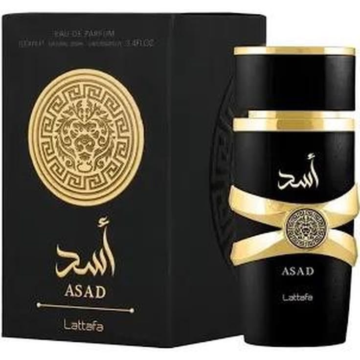 Lattafa Asad Eau de Parfum 100ml black and gold bottle for men