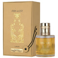 Lattafa Fire On Ice Eau de Parfum 110ml bottle with frosted ice cube design