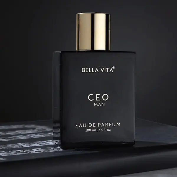 Bella Vita Luxury CEO Man Eau de Parfum 100ml spray bottle, long lasting woody fragrance for men