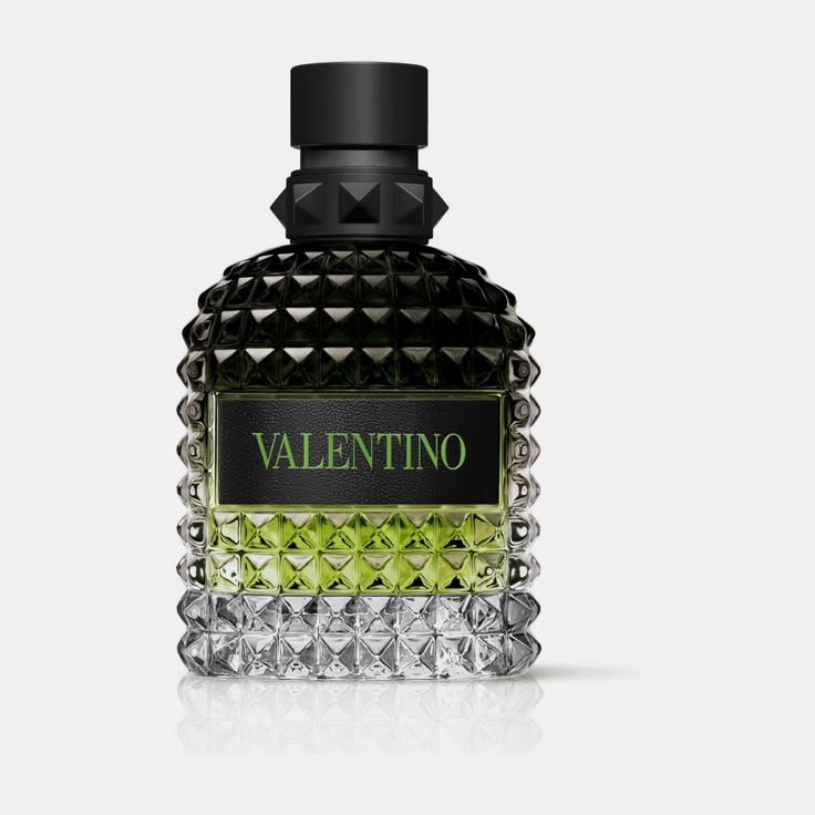 Valentino Uomo Born in Roma Green Stravaganza Eau de Toilette studded spray bottle 3.4 oz for men