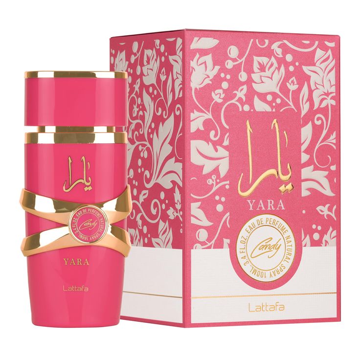 Lattafa Yara Candy Eau de Parfum 100ml pink matte bottle for women