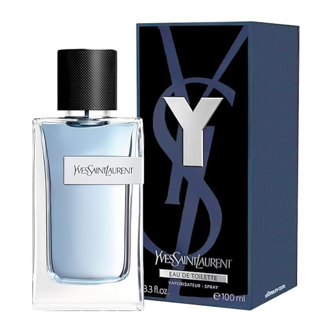 Yves Saint Laurent Y Eau de Toilette 100ml blue glass bottle with silver Y for men