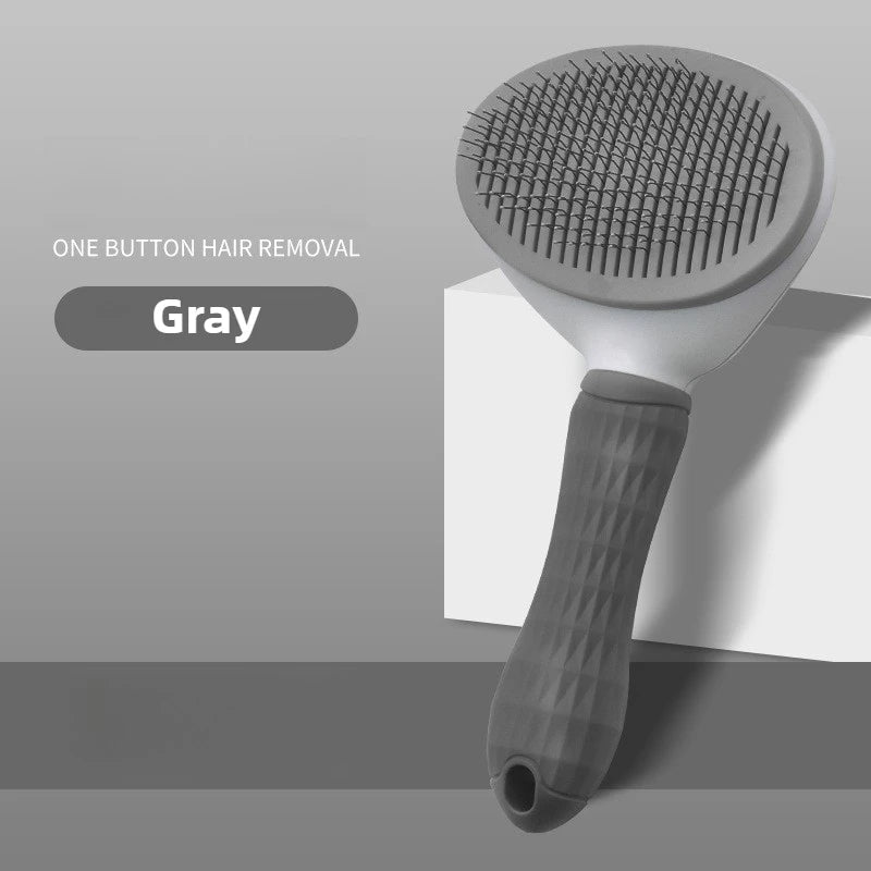 Self-Cleaning Slicker Brush for Cats & Dogs – Pet Hair Removal Grooming Comb with Anti-Slip Handle Alsonic UK