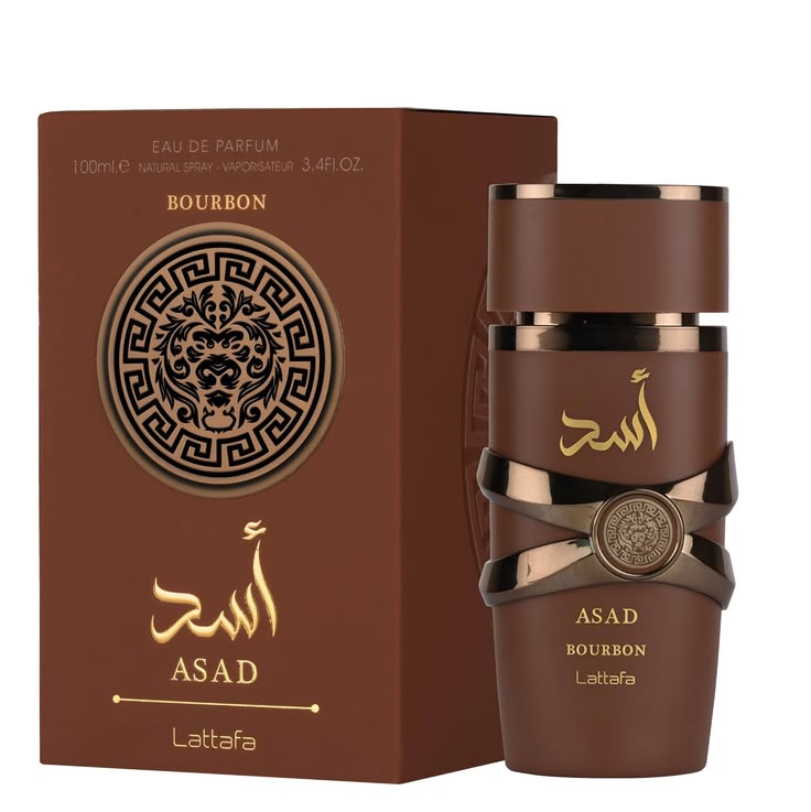 Lattafa Asad Bourbon Eau de Parfum spray bottle 3.4 oz 100ml for men