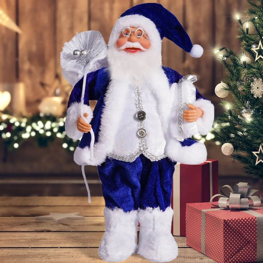 Plush Santa Claus Doll Christmas Decoration – Soft Fabric Santa Figurine for Home & Shop Display Stylish Shop