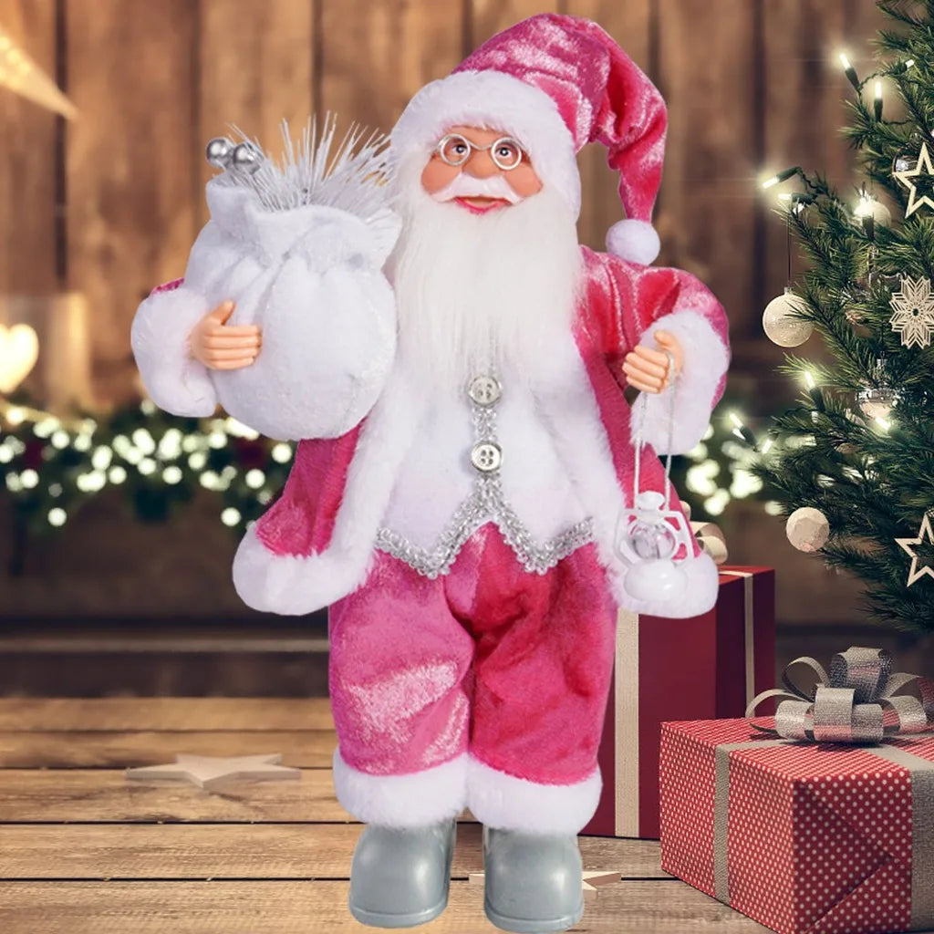 Plush Santa Claus Doll Christmas Decoration – Soft Fabric Santa Figurine for Home & Shop Display Stylish Shop