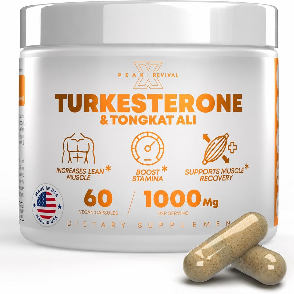 Turkesterone and Tongkat Ali capsules 60 count bottle