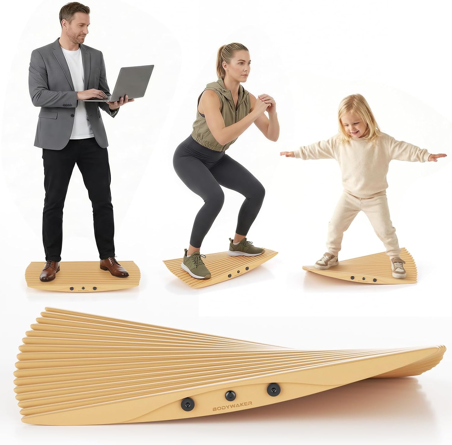 360 degree wobble balance rocker board with anti-fatigue textured surface for standing desk