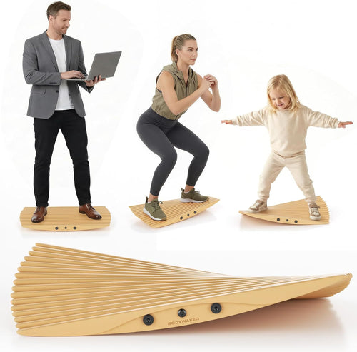 360 degree wobble balance rocker board with anti-fatigue textured surface for standing desk