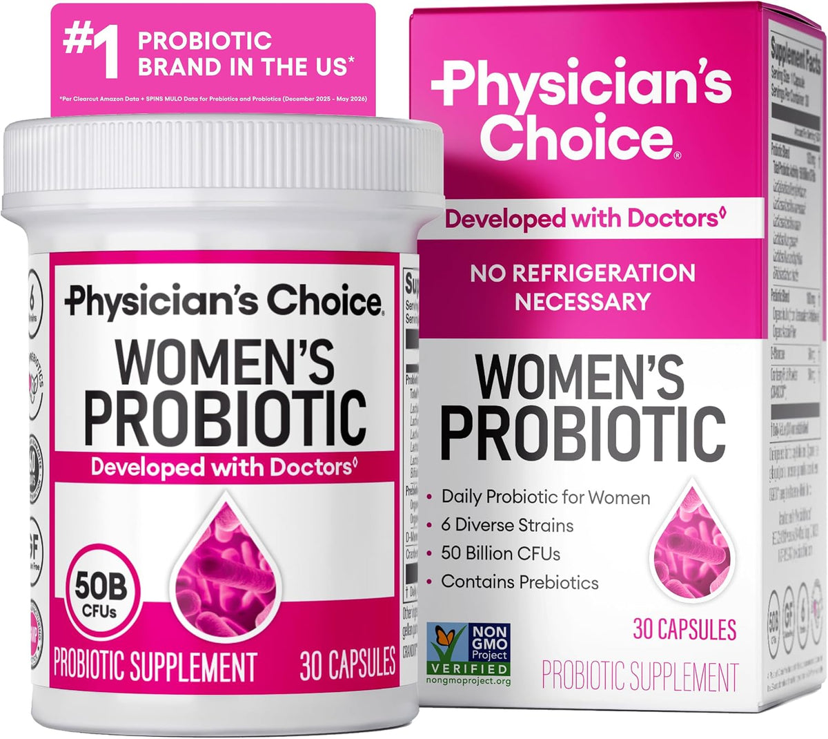 Women's probiotics 50 billion CFU 30 capsules