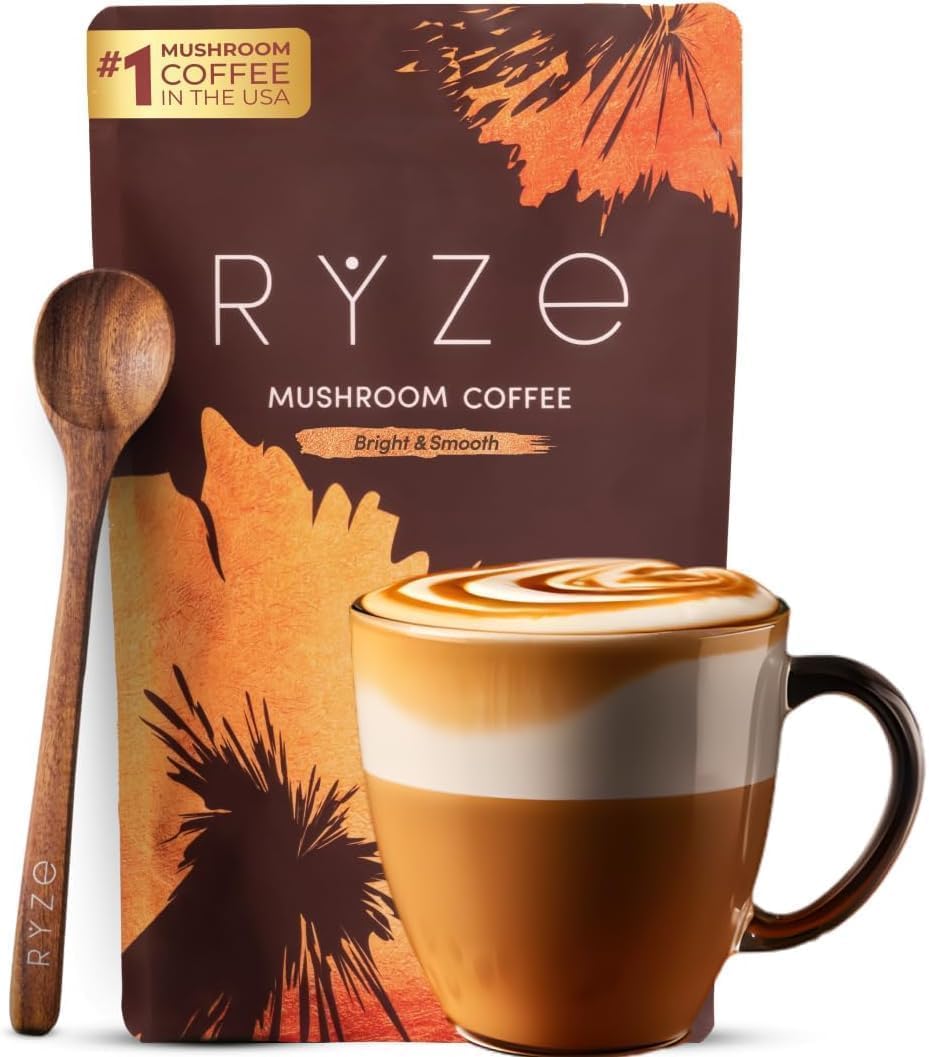 RYZE mushroom coffee medium roast pack